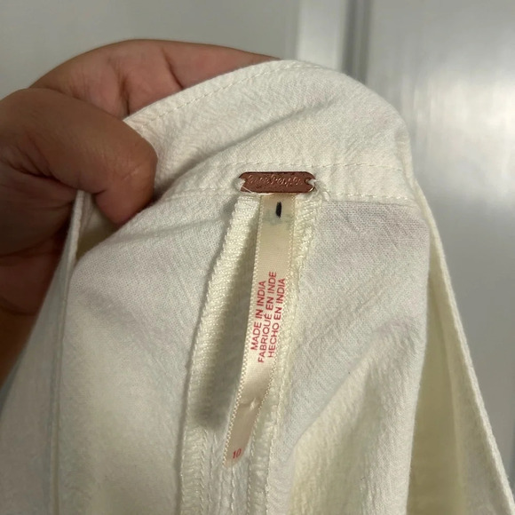 Free People Heartbreaker Skort in Ivory Size 10 Pleated Side Zip Closure NWOT - Picture 13 of 15